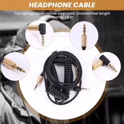 Spring Audio Cable Cord Line Monitor Bluetooth Headphone