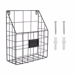 Wire Mail Basket - Wall Mounted Hanging Folder/Document Organizer