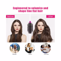 Cylinder Comb for Styler Accessories, Rose Red & Gray