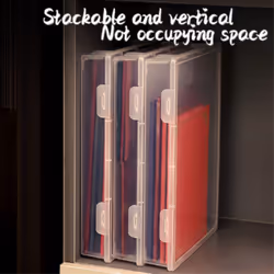 File Organizer Transparent Square Storage Box A4 Storage Box,M