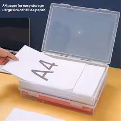 File Organizer Transparent Square Storage Box A4 Storage Box,M