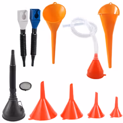 Automotive Funnels Set, Plastic Long Neck Oil Funnels, Snap Funnel