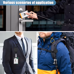 2 Pack Retractable Badge Holder,Heavy Duty Badge Reel Keychain