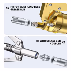 Grease Coupler Right Angle 90 Degree Push-Fit Slotted Grease Fitting
