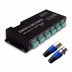 Digital 24CH RGB RGBW DMX512 Decoder, RGBW Decoder For LED Strip (B)