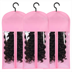 3PCS Hair Extension Holder Wig Storage for Multiple Wigs pink