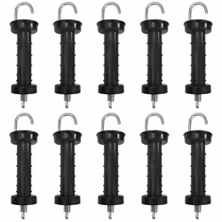 10 PCS Gate Handle for Electric Fence, Insulated Spring Tension