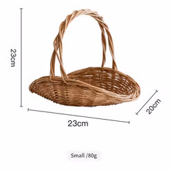 Picnic Basket Easter Candy Wedding Flower Girl Fast Food Basket