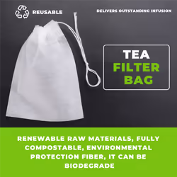 1000Pcs/Lot Biodegraded Tea Bag Filters Corn Fiber Cords 6X8Cm
