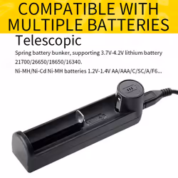18650 Lithium Battery Charger 26650 21700 18340 C1 Battery Charger