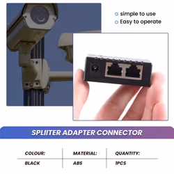 Poe Poe Injector Rj45 Dc 5.5Mm x 2.1Mm Adapter Connector(Black)