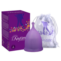 ANYTIME Women Silicone Anti Leakage Menstrual Period Cup L