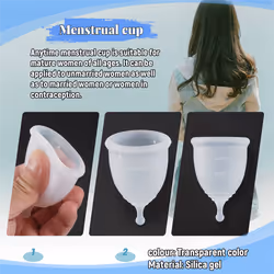 ANYTIME Women Silicone Anti Leakage Menstrual Cup S Transparent