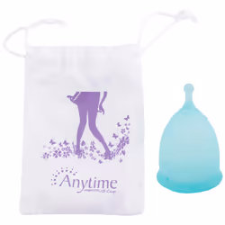 ANYTIME Women Silicone Anti Leakage Menstrual Period Cup S green