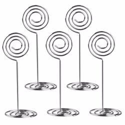 10pcs Swirl Table Number Photo Holder Stands for Weddings Party
