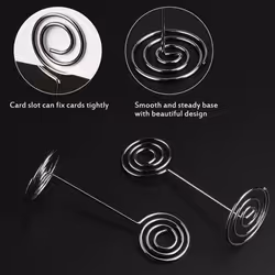 10pcs Swirl Table Number Photo Holder Stands for Weddings Party
