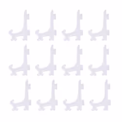 12Pcs 3 Inch Easels or Plate Holders Dinner Plate (Transparent)