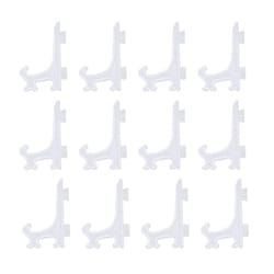 12Pcs 3 Inch Easels or Plate Holders Dinner Plate (Transparent)