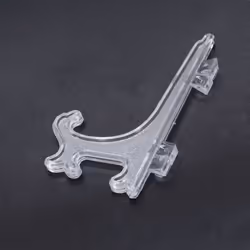 12Pcs 3 Inch Easels or Plate Holders Dinner Plate (Transparent)