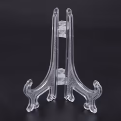 12Pcs 3 Inch Easels or Plate Holders Dinner Plate (Transparent)
