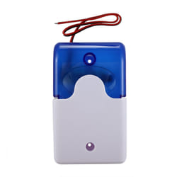 Mini Wired Strobe Warning Siren Dc 12V Sound Alarm 115Db Blue