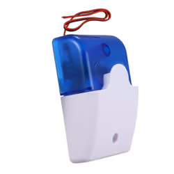 Mini Wired Strobe Warning Siren Dc 12V Sound Alarm 115Db Blue