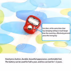 LCD Electronic Finger Hand Ring Knitting Row Tally Counter Pedometer