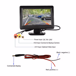DC 9V-24V 4.3 Inch Car Rearview Monitor Kit TFT LCD