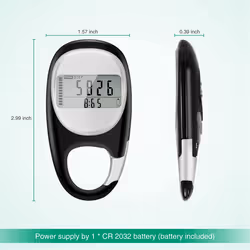 Pedometer for Walking, Portable Walking Pedometer 3D Step Counter