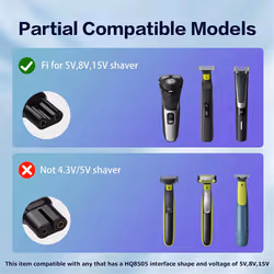 15V HQ8505 Type-C Shaver Adapter Charging Converter for Philips,A