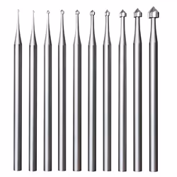 10Pcs Jewelry Setting Burr - 3/32In Shank Stone Setting Burs Cylinder