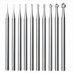 10Pcs Jewelry Setting Burr - 3/32In Shank Stone Setting Burs Cylinder