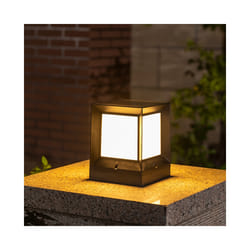 LED Solar Column Headlight Solar Powered Pillar Lamp 10CM
