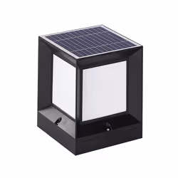 LED Solar Column Headlight Solar Powered Pillar Lamp 10CM