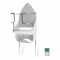 Iron Board Hanger Wall Electric Iron Holder with Removable Hooks -2