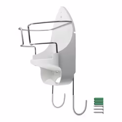 Iron Board Hanger Wall Electric Iron Holder with Removable Hooks -2
