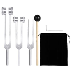 Tuning Fork Set (128/256/512Hz) with Reflex Hammer for Sound Healing