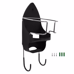 Iron Board Hanger Wall Electric Iron Holder with Removable Hooks -1