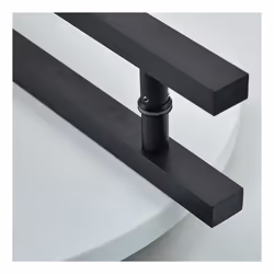 Matte Black Stainless Steel Glass / Wooden Door Handle