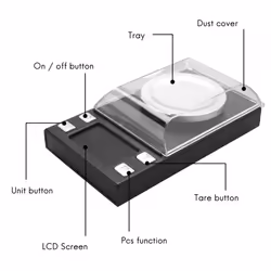 Digital Milligram Scale,High Precision Mini Carat Jewelry Scale