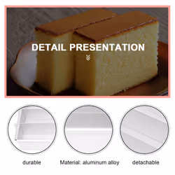 Battenberg Cake Pan, Commercial Weight Anodised Aluminium, Silver A