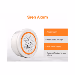 ZigBee NEO 90DB Sound and Light Sensor Tuya Smart Life Built-in Siren