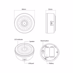 ZigBee NEO 90DB Sound and Light Sensor Tuya Smart Life Built-in Siren