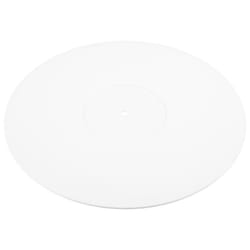 Turntable Acrylic Slipmat for Vinyl LP Record Players -12Inch (White)
