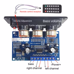 2.1 Channel Digital Power Amplifier Board with Remote Control