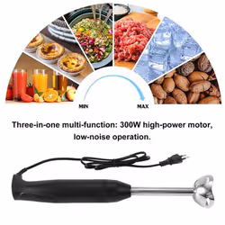 Hand Stick Blender Electric Food Vegetable Grinder EU Plug white