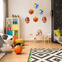 6 Pack Wall Mount Ball Holder for Basketball Volleyball Soccer