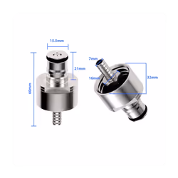 2Pcs Stainless Steel Carbonation Cap 5/16 Inch Barb, Ball Lock Type