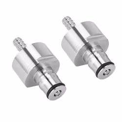 2Pcs Stainless Steel Carbonation Cap 5/16 Inch Barb, Ball Lock Type