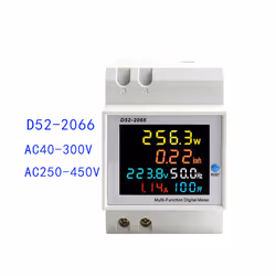 Din Rail AC Monitor 6IN1 40-300V 100A Voltage Current Power Factor